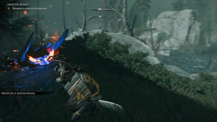 Position rouleau perdu de Gyozen, Trésor Oni, objectifs bonus de Ghost of Tsushima Legends