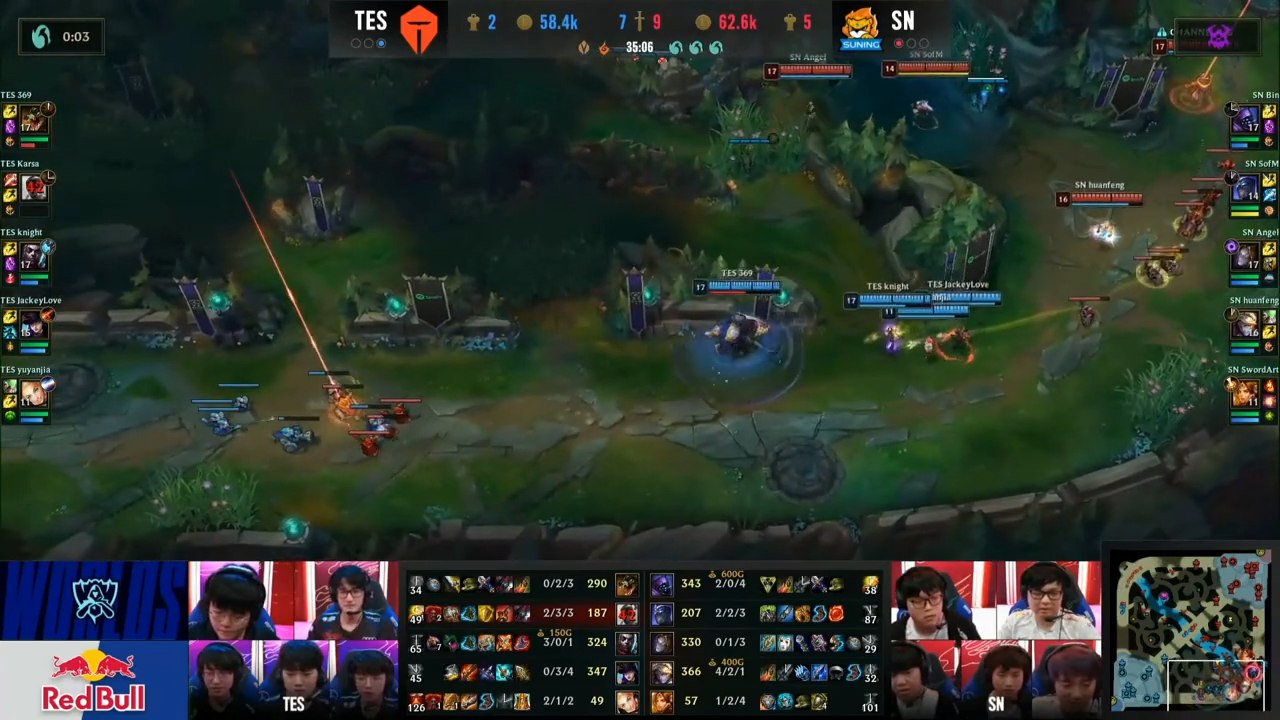 Demi-finale des Worlds LoL 2020 : Suning crée la surprise face à Top Esports