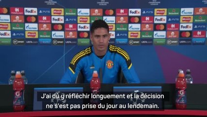 Groupe F - Varane : “La décision de partir ne s'est pas prise du jour au lendemain”