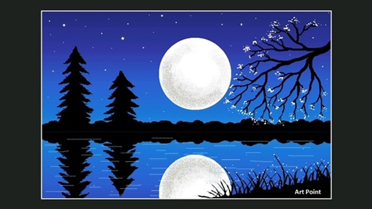 How to Draw - in computer| Microsoft paint tutorial | ms paint | scenery drawing 136 - Art Point