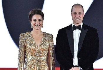 Kate Middleton's Bond Girl Look Includes a Sequined Gold Cape