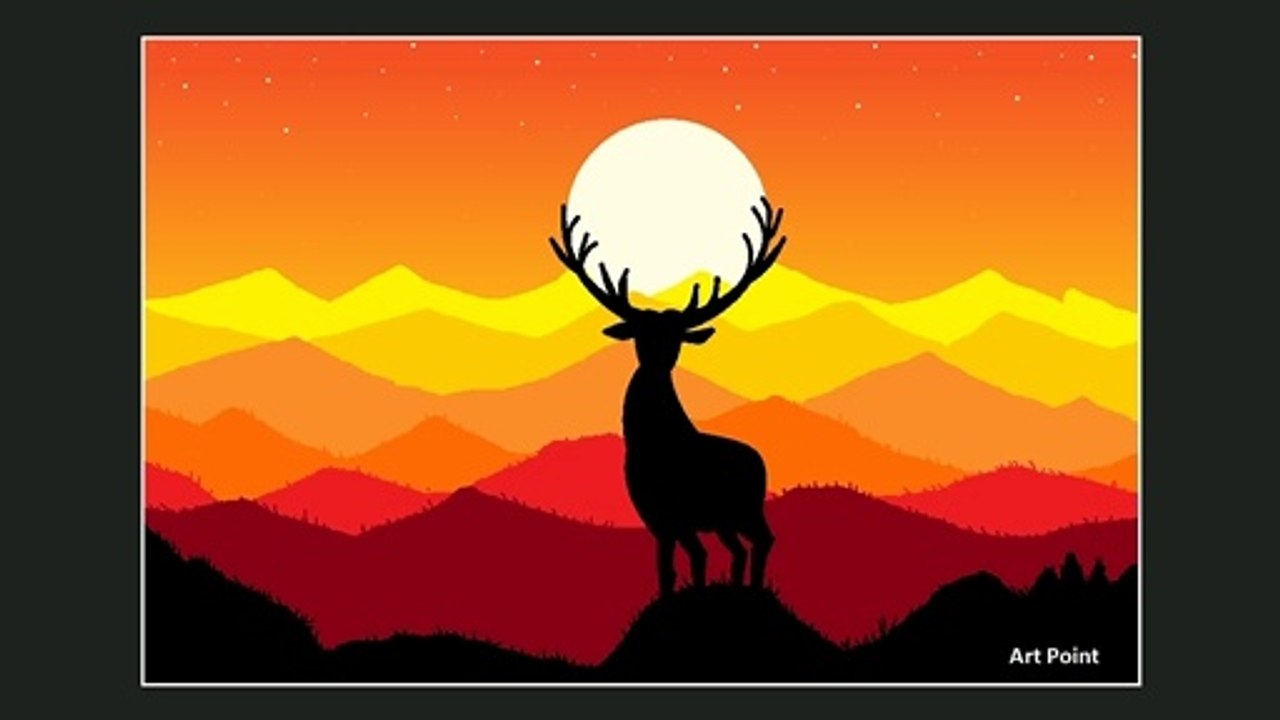 How to Draw - in computer| Microsoft paint tutorial | ms paint | scenery drawing 139 - Art Point