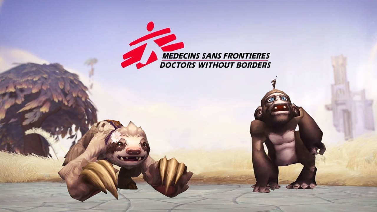 WoW Shadowlands : Mascottes caritatives Bananas le Singe et Marguerite le Paresseux