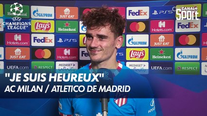 Interview d'après match d'Antoine Griezmann - AC Milan / Atletico de Madrid