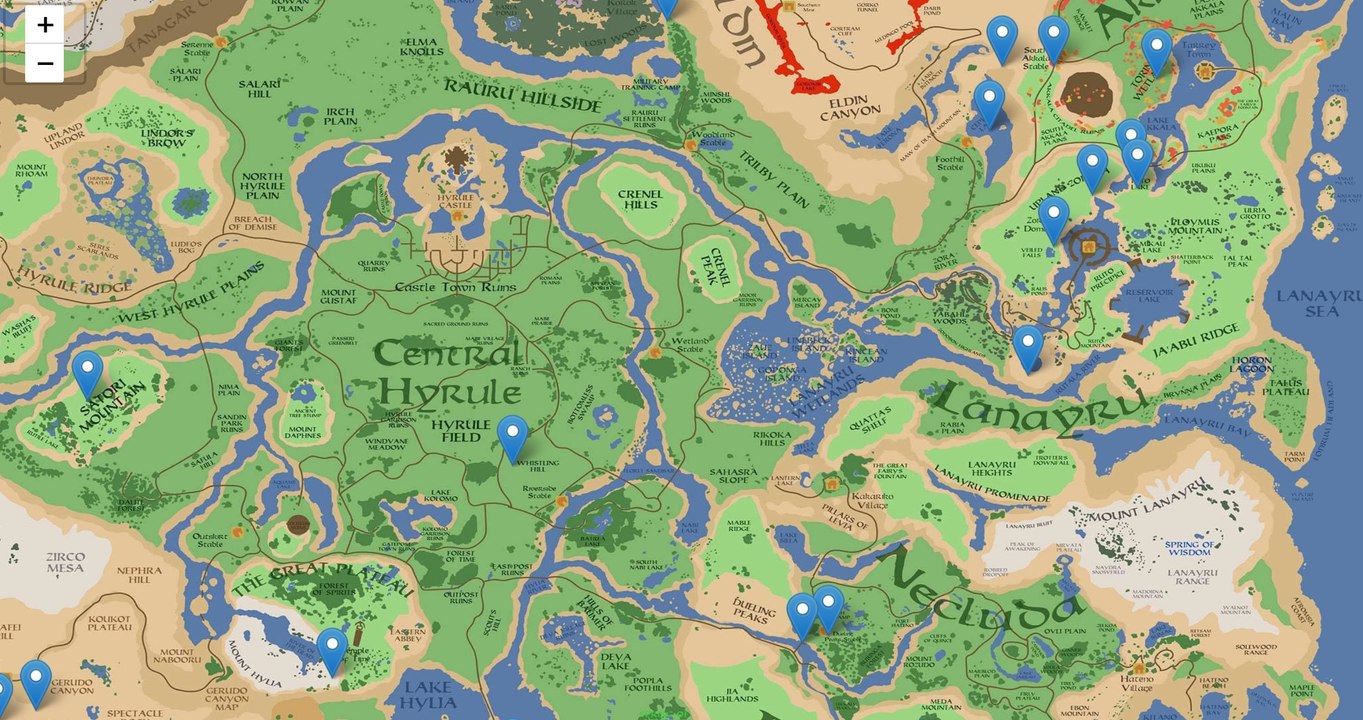 La carte de Zelda Breath of the Wild recréée façon Google Street View