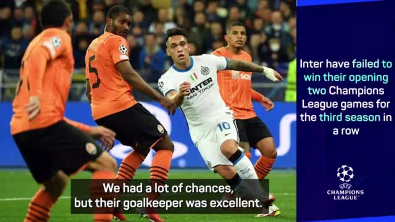 Inzaghi frustrated after Inter draw at Shakhtar