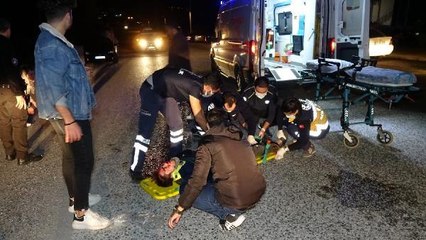 Motosikletlerin çarpıştığı kazada 2 sürücü de ağır yaralandı