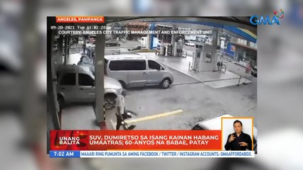 SUV, dumiretso sa isang kainan habang, umaatras; 60-anyos na babae, patay | UB