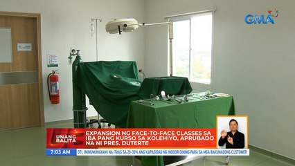 Expansion ng face-to-face classes sa iba pang kurso sa kolehiyo, aprubado na ni Pres. Duterte | UB