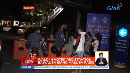 Walk-in voter registration, bawal sa isang mall sa Pasig | UB