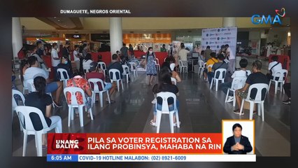 Pila sa voter registration sa ilang probinsya, mahaba na rin | UB