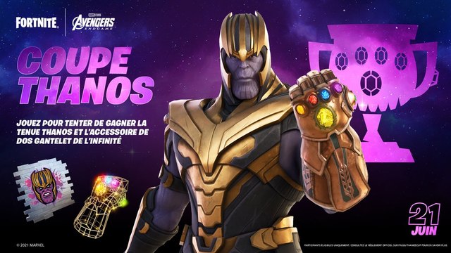 Fortnite : Coupe Thanos, dates et infos sur le skin