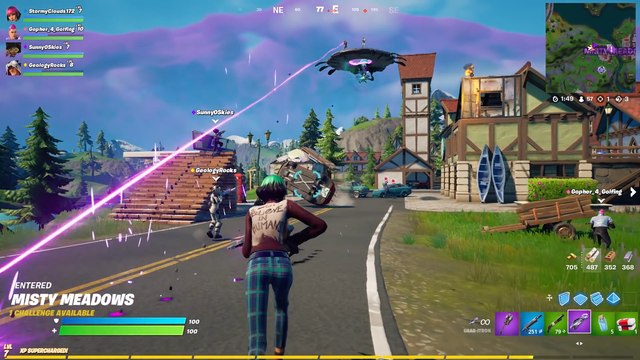 Fortnite : Conduire un véhicule de l'IO avec des pneus tout-terrain, défi saison 7