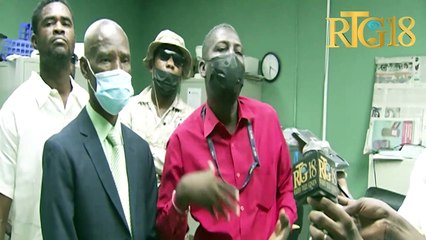 Sou demand federasyon sendika EDH yo, minis TPTC a,enjenyè Wilson Edouard vizite biwo santral EDH la