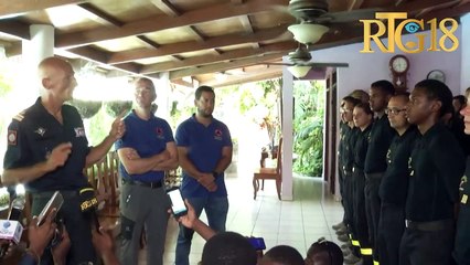 Yon delegasyon 40 sapeurs-sauveteurs Français militaire de la sécurité civile ap pare pou kite peyi