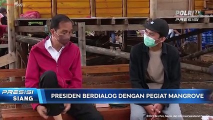 Presiden Jokowi Berdialog dengan Pemuda Penggiat Mangrove Bengkalis