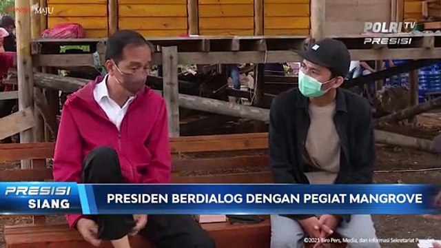 Presiden Jokowi Berdialog dengan Pemuda Penggiat Mangrove Bengkalis