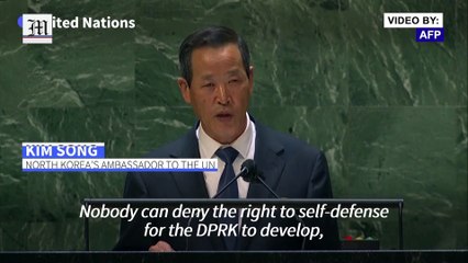 North Korea tells UN it has 'right' to test weapons