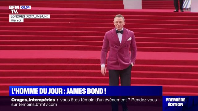Dernier tapis rouge de Daniel Craig en tant que James Bond pour l'avant-première ce mardi soir