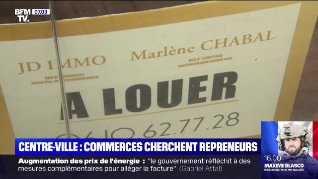 Dans les centres-villes, de plus en plus de fonds de commerce restent vides, après fermeture des magasins