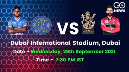 IPL 2021, RR vs RCB: एक नज़र प्रीव्यू पर