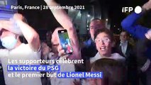 Foot : les supporteurs du PSG fêtent la victoire et le premier but de Messi