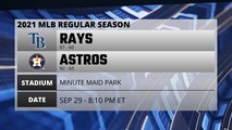 Rays @ Astros Game Preview for SEP 29 -  8:10 PM ET