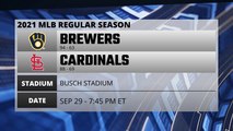 Brewers @ Cardinals Game Preview for SEP 29 -  7:45 PM ET