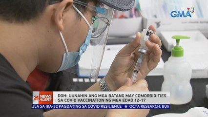 Download Video: DOH: Uunahin ang mga batang may comorbidities sa COVID vaccination ng mga edad 12-17 | 24 Oras News Alert