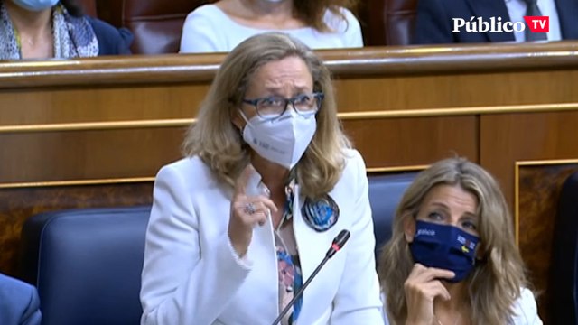Nadia Calviño corrige a Cuca Gamarra en la sesión de control al Gobierno