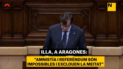 Illa, a Aragonès: "Amnistia i referèndum són impossibles i exclouen la meitat"