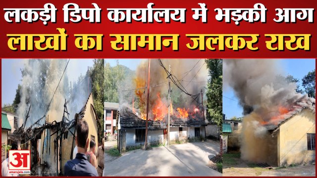 वन निगम के लकड़ी डिपो में भड़की आग, लाखों का सामान जलकर राख | Fire Broke Out In Mandi |Himachal News