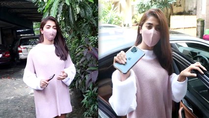 Pooja Hegde Spotted At Dubbing Studio, Bandra