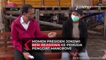 Momen Presiden Jokowi Berikan Beasiswa untuk Pemuda Pegiat Mangrove Riau
