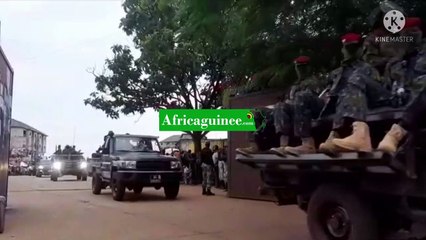 Conakry : l'impressionnante escorte de Mamadi Doumbouya