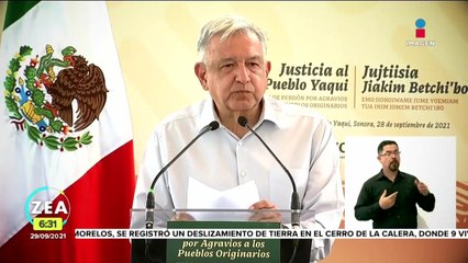 López Obrador pide perdón al pueblo yaqui; le restituirán tierras y agua