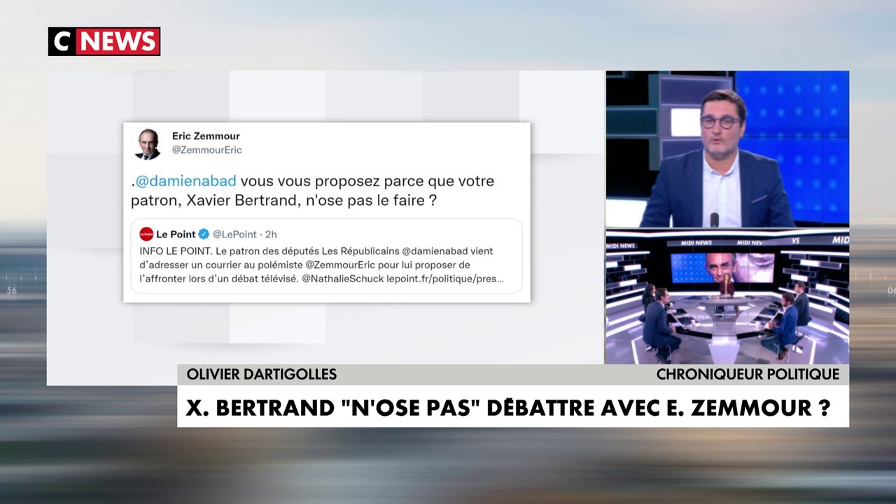 Olivier Dartigolles : «LR n’a pas défini une stratégie à laquelle tout le monde se tient concernant Zemmour»