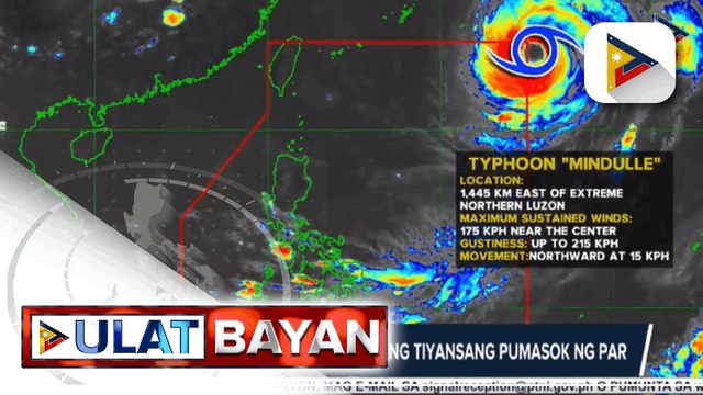 Bagyong Mindulle, maliit na ang tiyansang pumasok ng PAR
