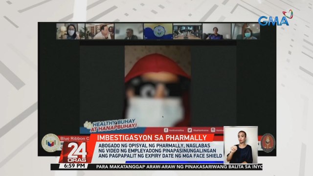 Abogado ng opisyal ng Pharmally, naglabas ng video ng empleyadong pinapasinungalingan ang pagpapalit ng expiry date ng mga face shield | 24 Oras