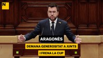 Aragonès demana generositat a Junts i frena la CUP