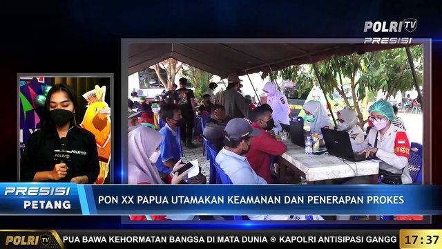 Live Report Anisa Fauziah - Kunjungan Kapolri ke Jayapura Dalam Menekankan Vaksinasi di 4 Klaster Penyelenggaraan PON XX Papua
