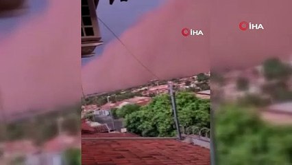 Brezilya’da yaşanan kum fırtınası korku filmlerini aratmadı