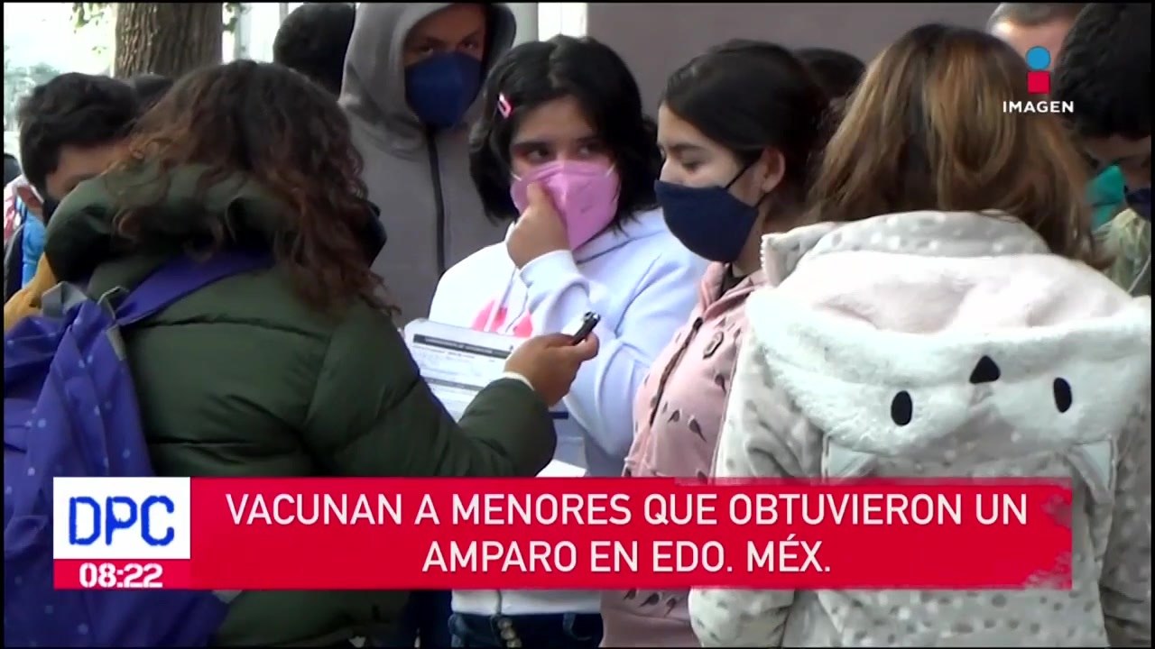 Vacunan a menores de edad que obtuvieron un amparo en Edoméx