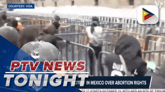 Dozens of women protest in Mexico over abortion rights; Former foreign minister Fumio Kishida set to become Japan's next PM; Macron hit by egg at restaurant trade fair in France; Yves Saint Laurent live show returns to Paris Fashion Week | via Meg Luna