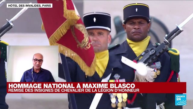 Hommage national à Maxime Blasco : remise des insignes de chevalier de la Légion d'honneur