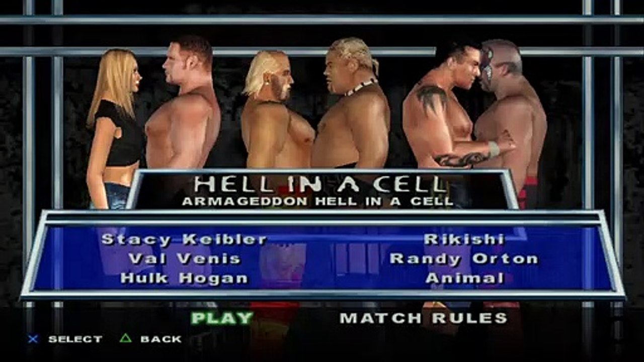 HCTP Stacy Keibler(ovr 100) vs Val Venis vs Hulk Hogan vs Rikishi vs Randy Orton vs Animal