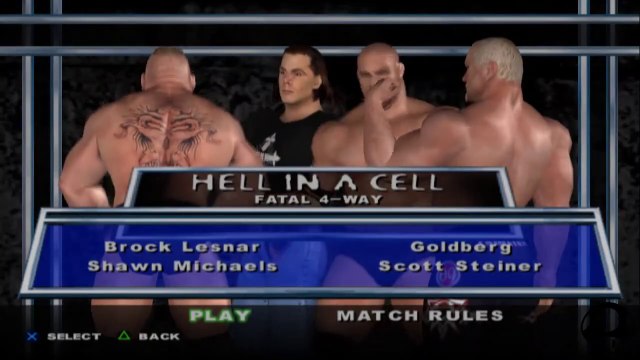 Here Comes the Pain Brock Lesnar vs Shawn Michaels vs Goldberg vs Scott Steiner