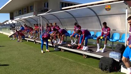 Entrenamiento de activación del Barça antes de la 'final' contra el Benfica