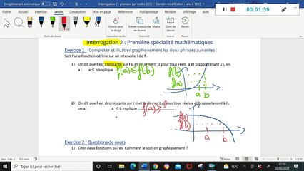 1ere spécialité - Correction interrogation 2 - 2021/2022