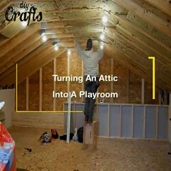 How turning an attic into a playroom time laps e  I Like To Make Stuff  how to remodel an attic